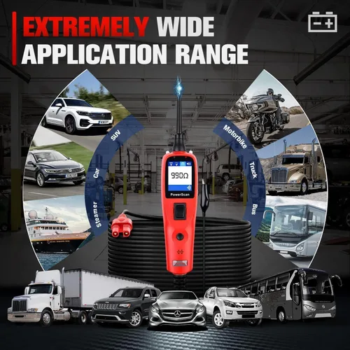 Vista 7 de Autel PowerScan PS100 Kit de sonda de circuito de alimentación – Herramienta de diagnóstico del sistema de circuito de automóvil de 12 V 24 V