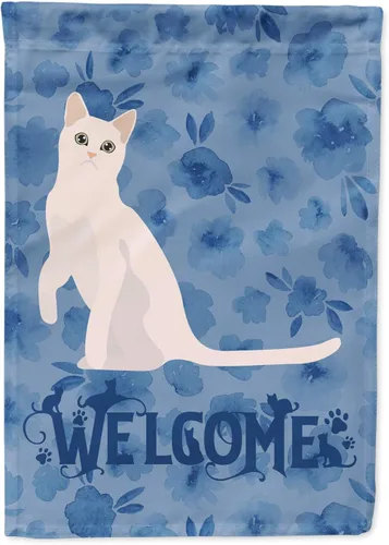 Vista 79 de Caroline's Treasures CK5005GF Bandera de bienvenida de gato abisinio para buzón, bandera decorativa para patio exterior, obras de arte de patio