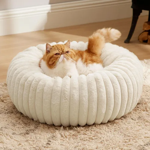 Vista 12 de Bedsure ComfyFleece® Donut - Cama para perros pequeños con funda extraíble lavable