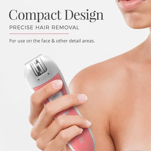 Vista 4 de Remington Depiladora facial lisa y sedosa, EP1050CDN Cordless and Travel-ready, Gentle on Delicate Areas, 1 Count, Model EP1050FCDN, Includes