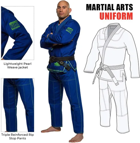 Vista 5 de Fuji Suparaito BJJ GI Uniforme de Artes Marciales