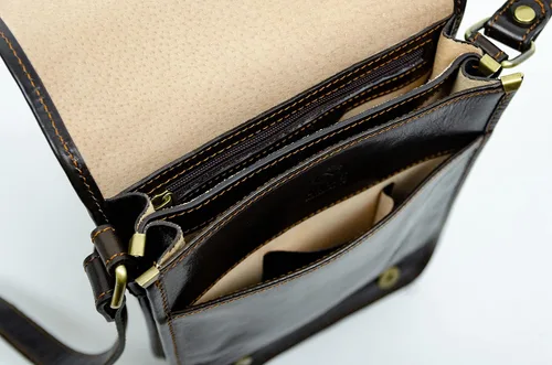 Vista 5 de Bolso bandolera de cuero para hombre, bolso cruzado hecho a mano, bolso de hombro, resistencia al tiempo