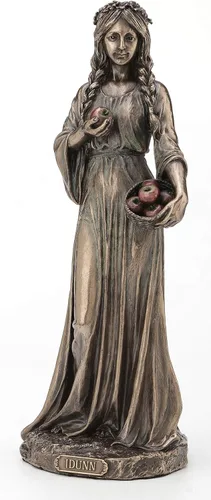 Vista 2 de Acabado de bronce Idunn Diosa nórdica de la primavera y la estatua de la juventud
