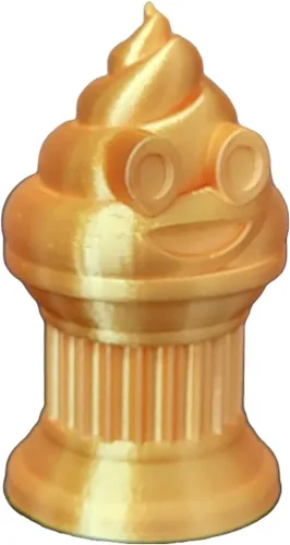 Vista 6 de Znet3D Trofeo de emoji Family Poop – Premio o regalo perfecto – Hecho a mano con fabricación aditiva – 6, 4, 3, 2 pulgadas de alto, con un emoji