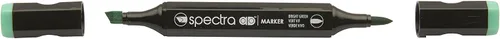 Vista 3 de AD Marker Chartpak Spectra, Tri-Nib y cepillo de doble punta, verde manzana, 1 cada uno (S044AD)