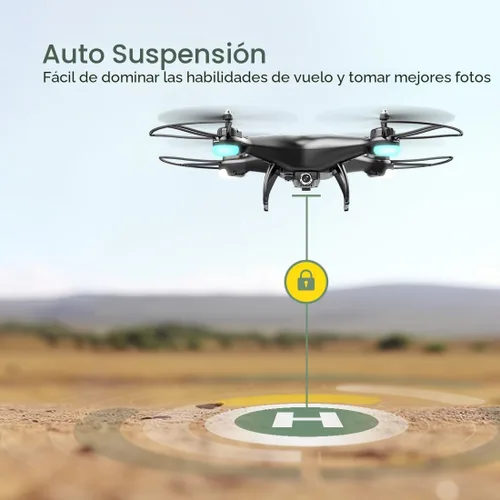 Vista 3 de Dron Holy Stone HS110D controlado por radio con cámara HD 1080P, vídeo en vivo, gran angular de 120°, WiFi, quadrirotor con sensor de gravedad