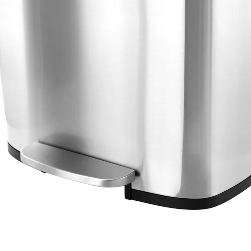Vista 8 de Elama Papelera versátil para cocina, hogar y oficina con mecanismo de cierre lento (3 piezas de 13 galones + 2 x 1.32 galones plateados)