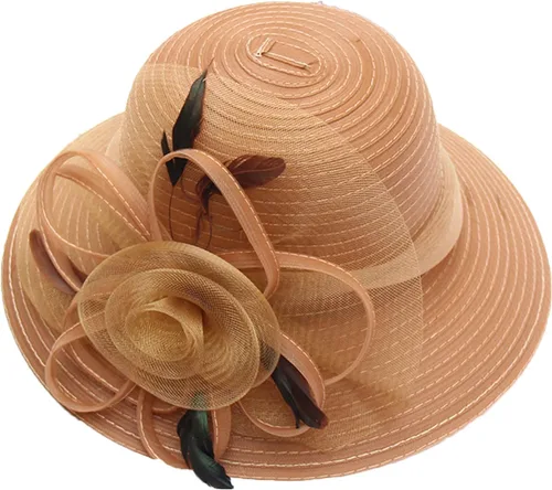 Vista 22 de seven wolves Sombrero de sombrero de iglesia Derby para mujer, sombrero de ala ancha para el sol beige B