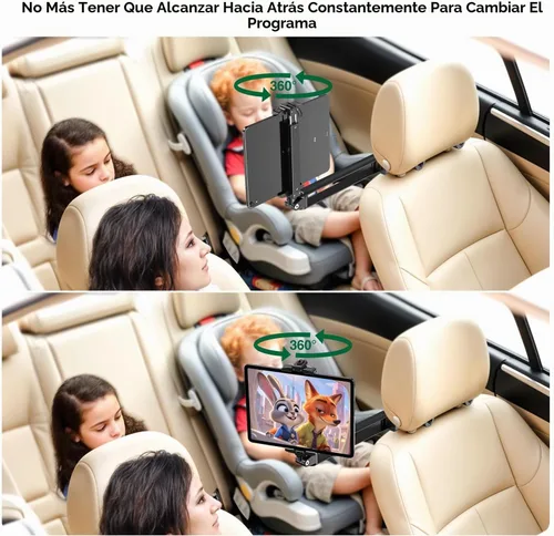 Vista 7 de elitehood Soporte compacto para tableta para reposacabezas de coche