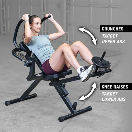 Vista 3 de Mejor banco de abdominales semi reclinado Fitness, máquina de entrenamiento para músculos abdominales superiores e inferiores para gimnasio en casa
