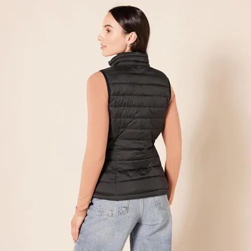 Vista 3 de Tienda Essentials - Chaleco para mujer, ligero, impermeable y fácil de guardar