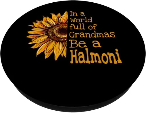 Vista 2 de In A World Of Grandmas Be a Halmoni Korea Korean Grandma PopSockets Standard PopGrip