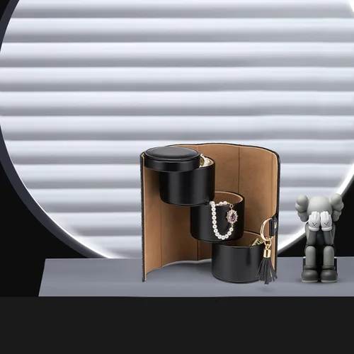 Vista 40 de Vlando Viaggio - Joyero pequeño, caja de almacenamiento para accesorios de viaje
