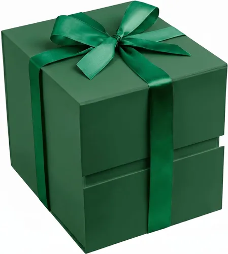 Vista 34 de LIFELUM Square Gift Box with Magnetic Lid, Card, Sticker, Ribbon, Shredded Paper Filler for Business, Wedding, Birthdays