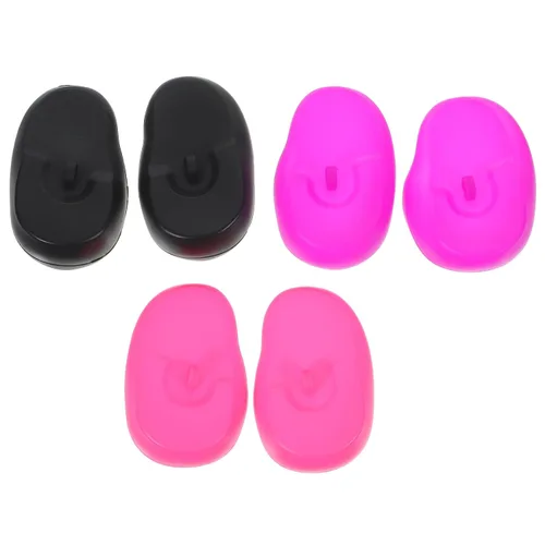 Vista 9 de COHEALI 3 pares de orejeras de silicona para peluquería, protección impermeable para los oídos, para tinte para el cabello, permanente, resaltado