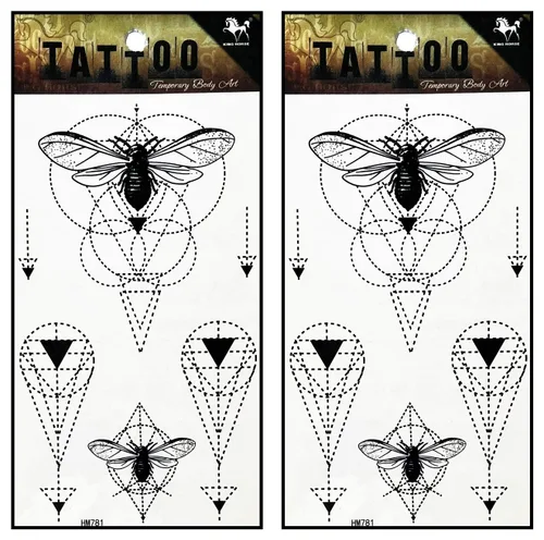 Vista 9 de Tatuajes 2 hojas de mariposas mosca de mariposa tatuajes temporales pegatinas falsas cuerpo brazo pecho hombro tatuajes para adolescentes, hombres