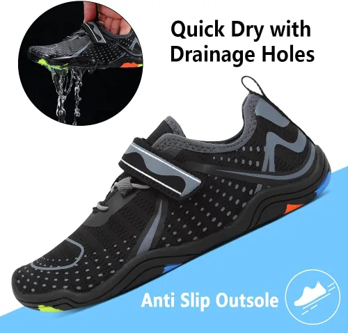 Vista 5 de Zapatos acuáticos para niños y niñas, suela ligera y cómoda, fácil de caminar, calzado acuático y deportivo antideslizante