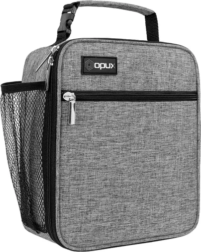 Vista 15 de opux - Lonchera aislada para niños y adultos, bolsa de almuerzo a prueba de fugas para niños, niñas, hombres y mujeres, lonchera reutilizable y Negro