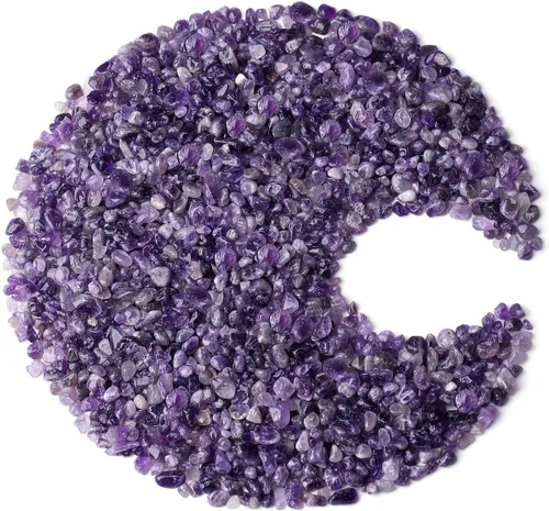 Vista 10 de ZHIYUXI Relleno de florero de fluorita de cristal, 0.22 libras, chips curativos pulidos para decoración, grava para pecera, plantas suculentas