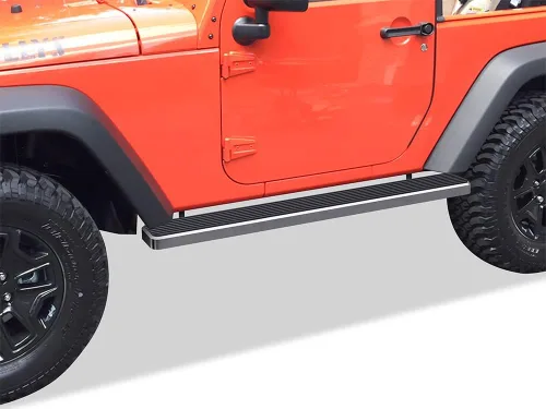 Vista 11 de iBoard estribos para Jeep Wrangler Sport Utility 2007-2017, 2 puertas, Negro