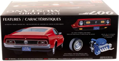 Vista 3 de AMT James Bond 1971 Ford Mustang Mach I 1:25 Kit de modelo a escala 1:25 (AMT1187M)