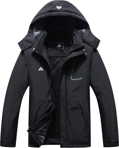 Vista 11 de Chaqueta de esquí impermeable para mujer, resistente al viento, cortavientos, abrigo de nieve cálido con capucha