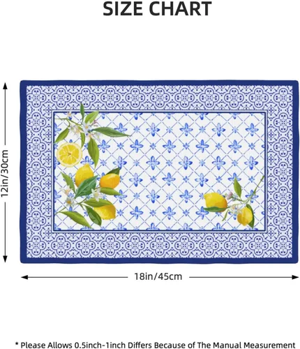 Vista 4 de Juego de 4 manteles individuales de lino lavables para cocina, comedor, decoración de mesa