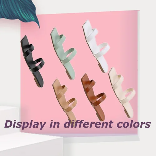 Vista 4 de Sandalias planas para mujer, sandalias de verano, sandalias casuales cómodas, sandalias grandes para mujer, sandalias de moda, pantuflas de gran
