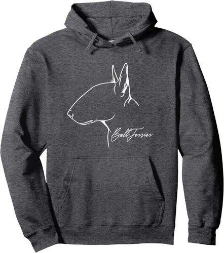Vista 4 de Sudadera con capucha Proud Bull Terrier profile dog mom dog, Negro