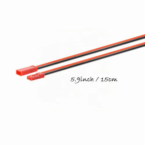 Vista 2 de Conector de silicona de calibre 20 para JST, SIM&NAT de 5.9 pulgadas, 2 pines, macho hembra, para JST RCY, conectores de enchufe para batería