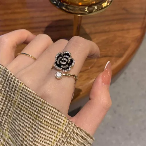 Vista 6 de Pulseras de oro para mujer, pulseras de camelia, regalos para mujeres y niñas, perlas, camelia, número 5