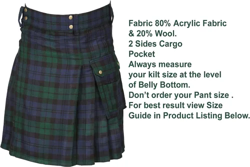 Vista 6 de Kilts de tartán escocés para hombre disfraz tradicional pesado de las tierras altas para hombres faldas irlandesas modernas vestido formal