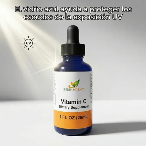 Vista 6 de Vitamina C líquida gotas 1 oz ácido ascórbico sin alcohol