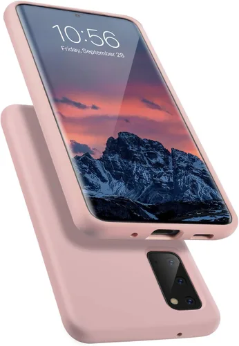 Vista 7 de Funda diseñada para Galaxy S20 de 6.2 pulgadas, goma de gel de silicona líquida a prueba de golpes, cojín de forro de tela de microfibra suave