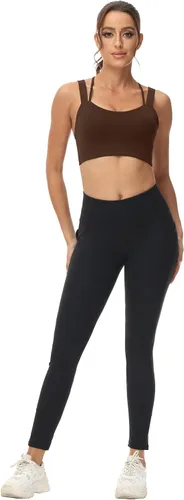Vista 5 de Attifall Sujetador deportivo con tirantes y copa CD, espalda cruzada, para yoga, entrenamiento, correr, gimnasio, deportes