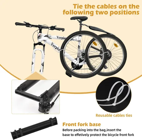 Vista 3 de Bolsa de transporte plegable para bicicleta de carretera MTB de 26-29 pulgadas