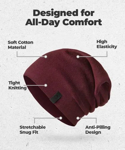 Vista 4 de Gorro cálido y holgado Gorro diario deliciosamente suave en cuchillo fino