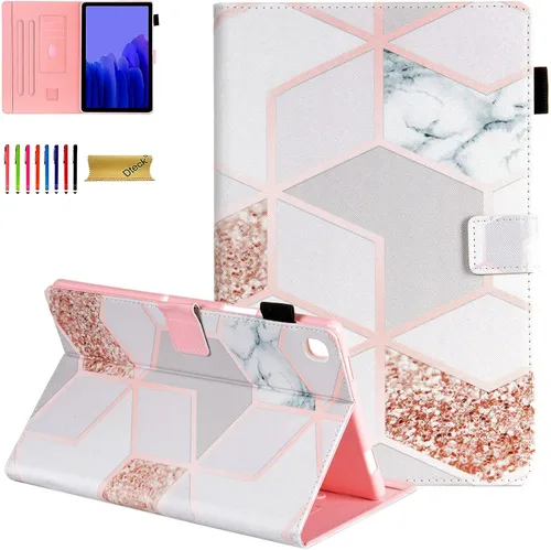 Vista 15 de Dteck Funda protectora de piel sintética con ranuras para tarjetas y función de soporte ajustable, para Samsung Galaxy Tab A7 de 10.4 pulgadas