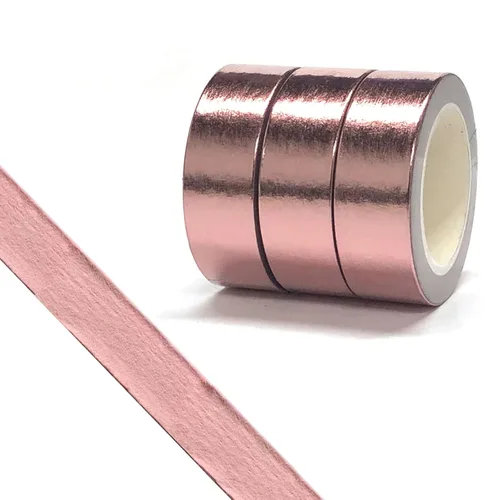 Vista 7 de Cinta Washi de papel de aluminio sólido, cinta adhesiva decorativa autoadhesiva, cinta de arte gráfico, envoltura de cinta gráfica Washi DIY