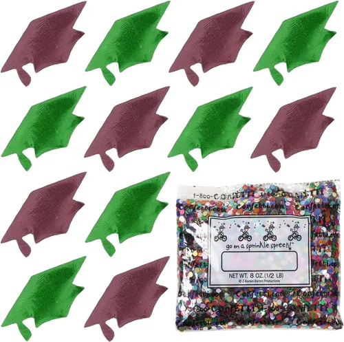 Vista 188 de Confetti Grad Cap Negro, Azul Marino Combo - 2 bolsas de media onza (1 oz)