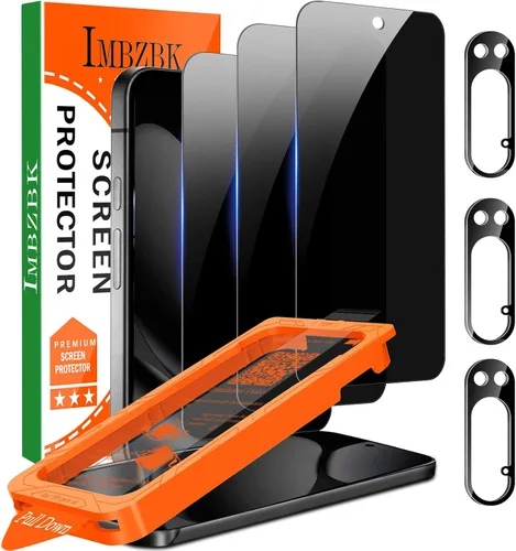 Vista 8 de IMBZBK [Eliminación automática de polvo] Paquete de 3 protectores de pantalla para Google Pixel 10 Pro [compatible con fundas de teléfono], 3
