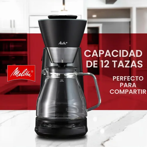 Vista 3 de Melitta Vision - Cafetera de goteo de 12 tazas, automática y programable