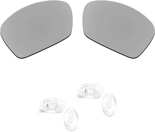 Vista 5 de Eye Opening Stuff Lentes de repuesto polarizadas y almohadillas de nariz compatibles con gafas de sol Oakley Plaintiff OO4057 Dorado