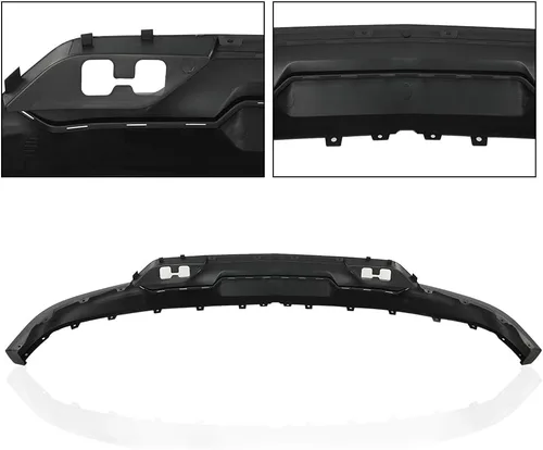 Vista 8 de CROSSDESIGN - Cenefa inferior para parachoques delantero con agujeros para gancho de remolque Compatible with Chevy Silverado 1500