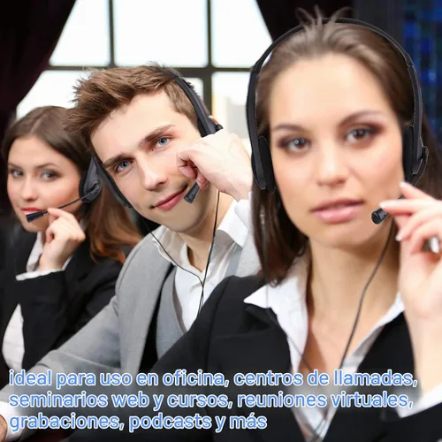 Vista 5 de Yunsailing Paquete de 30 auriculares para aula con micrófono, negro
