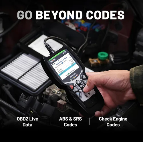 Vista 2 de INNOVA 5310 Escáner OBD2 – Lector de códigos ABS & SRS, herramienta de diagnóstico de luz de motor con prueba de batería, reinicio de aceite, datos