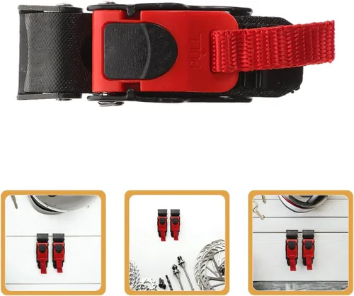 Vista 8 de 4pcs Motorcycle Helmet Chin Strap Buckle Replacement Kit with Metal Lock Buckles, Easy-pull Quick Release Clips for Universal Electric Motorcycle