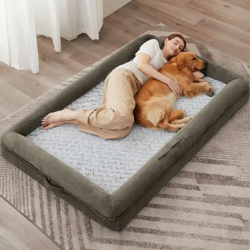 Vista 8 de WNPETHOME Cama extragrande XL para perro, sofá lavable para perro con funda impermeable extraíble, sofá cama grande ortopédica para mascotas