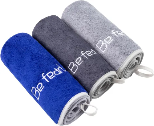 Vista 12 de Juego de toallas de gimnasio de microfibra para hombres y mujeres, toallas súper suaves y de secado rápido para fitness, yoga, ciclismo, natación
