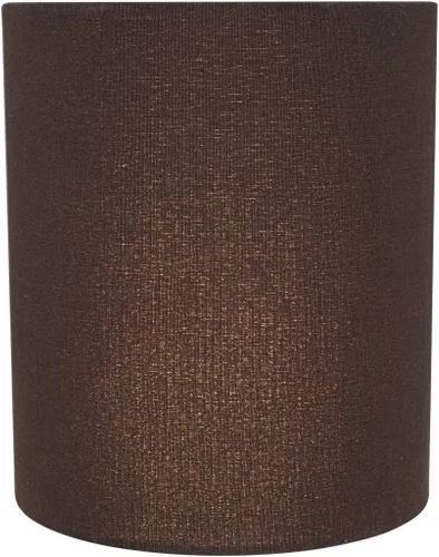 Vista 3 de Aspen Creative 58500A Drum Uno - Pantalla de lámpara en marrón oscuro, parte superior de 6.5 pulgadas x 6.5 pulgadas inferior x 7.5 pulgadas